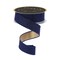 1.5in Fine Glitter Fused Ribbon: Smoke Navy Blue & Gold (10 Yards)